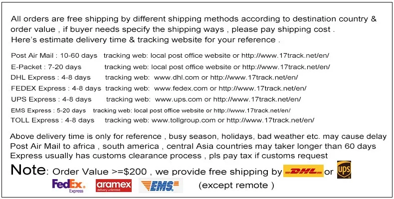 shipping details