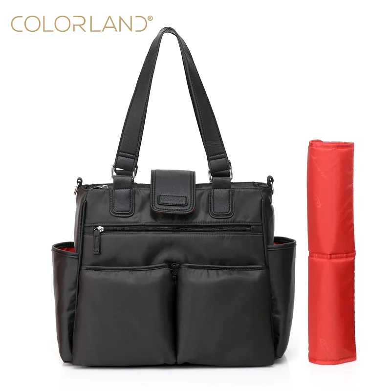 Colorland, новинка, унисекс, умная сумка-мессенджер, сумка для подгузников, Детская сумка для пеленания, сумка для пеленания, с подкладом, ремни для коляски