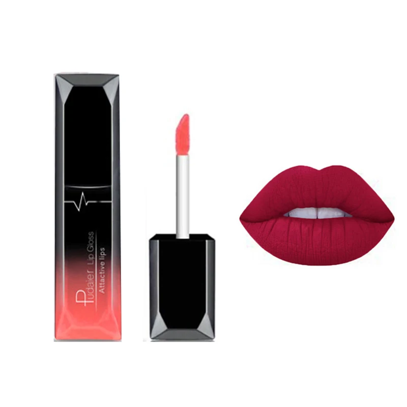

Pudaier 21 Color Waterproof Velvet Liquid Lipstick Sexy Red Lip Balm Makeup Long Lasting Matte Nude Glossy Metal Color Lip Gloss