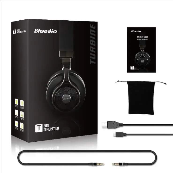 Bluedio T3 беспроводной Bluetooth Запонки/auricolare Con Microfono/микро слот для Schede SD Di Della