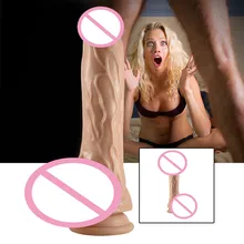 Super Soft Silicone Dildo Realistic Suction Cup Dildo Male Artificial Penis Dick Female Masturbator Adult Sex Toys For Women#J30