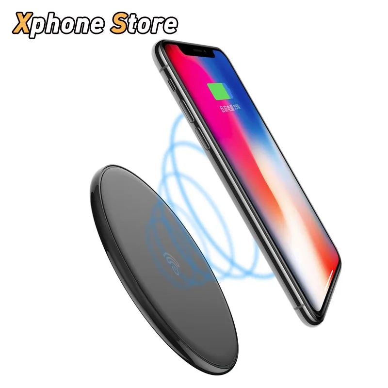 

HAMTOD 10W (Max) Round Qi Standard Fast Wireless Charger Pad Quick Wireless Charging for Galaxy for Xiaomi QI Standard Phone