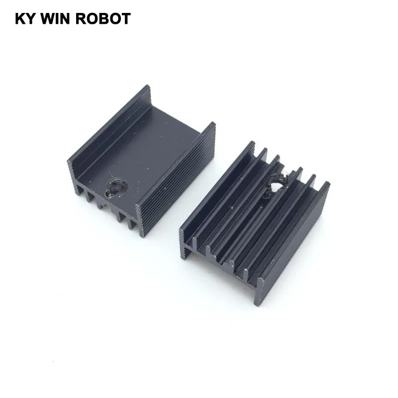 50pcs Aluminium TO-220 Heatsink TO 220 Heat Sink Transistor Radiator TO220 Cooler Cooling black 20*15*10MM