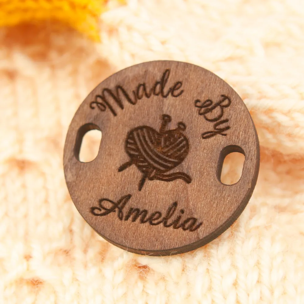 

Custom Wooden Tags, Custom Clothing Labels, Clothing Tag, Labels For Handmade, Branding Tag (WDBQ101)