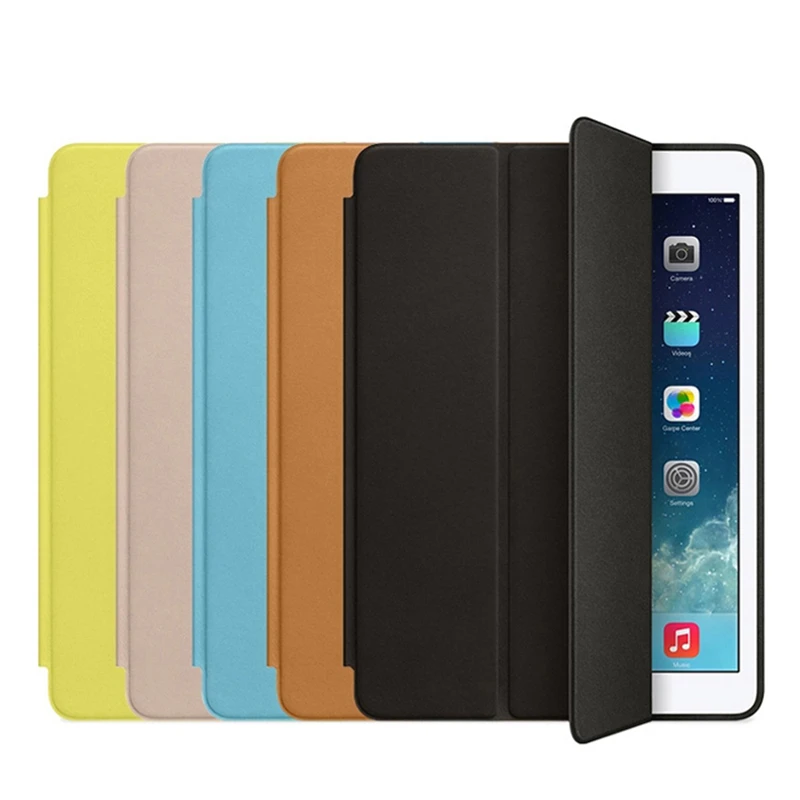 

Smart Case for Apple iPad 2 3 4 PU Leather Fully Surrounded Cover for iPad 3 Tri-fold Bracket Case for iPad 4 with Stand