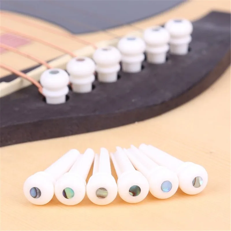 

1pcs Cattle Bone Endpin with Abalone Dot Guitar Bridge End Pin for Acoustic Guitar Musical Stringed Instruments Accessories