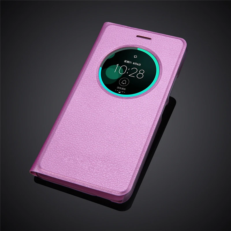 Для Asus 3 Max ZC ZC520 520 520TL TL 5," чехол с откидным окошком из искусственной кожи Чехол Для ZenFone 3 Max ZC520TL чехлы - Цвет: Розовый