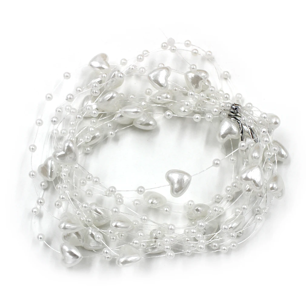 5 Meters Fishing Line 9mm heart pearls Beads Flowers Chain pearls Garland Wedding Party Decoration party Bouquet Supplies 5 Meters Fishing Line 9mm heart pearls Beads Flowers Chain pearls Garland Wedding Party Decoration party Bouquet Supplies