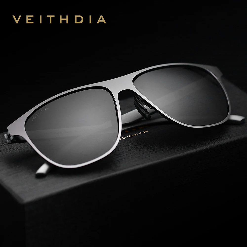Солнцезащитные очки унисекс VEITHDIA из нержавеющей стали TR90 с поляризационными
