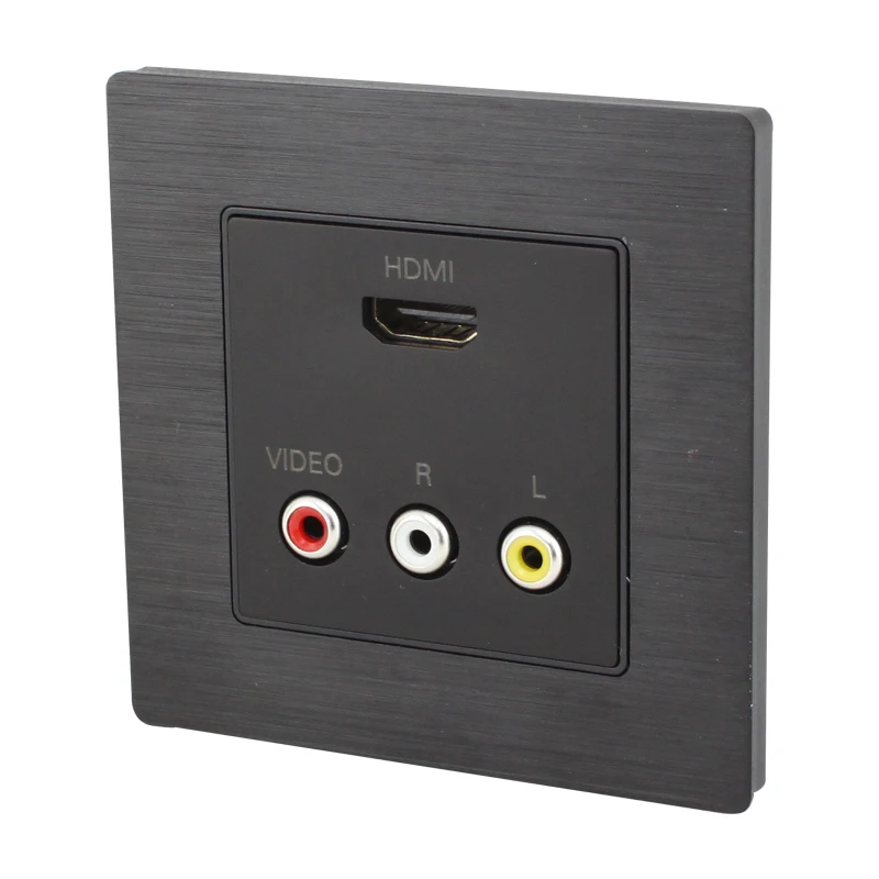 Black color wall panel HDMI+RCA pic 1