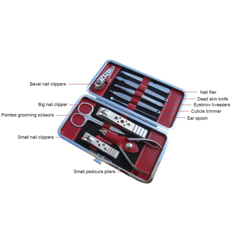 10 Pieces Of Nail Scissors Set Professional Suit Tool Stainless Aeproduct
