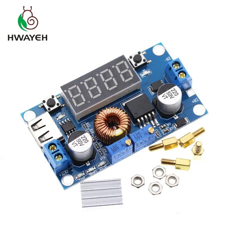

Wholesale 1pcs DC Step Down Converter DC 4.0 ~ 38V to 1.25V ~ 32V 5A 75W Adjustable Buck Voltage Regulator + LED Voltmeter