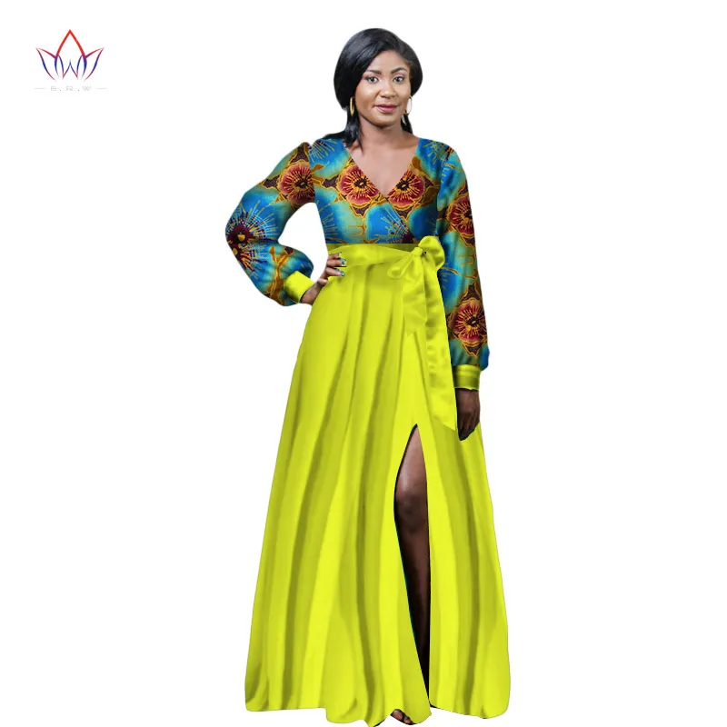2019 африканские платья для женщин Африканский Базен платье Базен Риш Дашики женское платье хлопок Африканский принт одежда Большие размеры