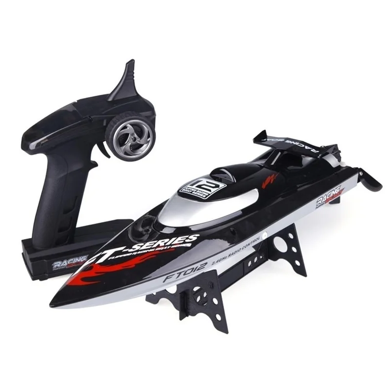 High Speed Racing Boat 45km/h Water Cooling System Anti-collision Remote Control RC Boats Brushless black