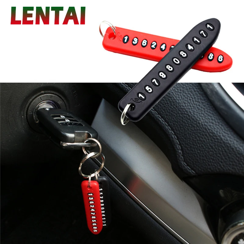 

LENTAI For Audi a3 a4 b6 b8 a6 b7 c5 c6 a5 Volkswagen polo golf 4 Mazda 3 6 cx-5 1PC Car Keychain Anti-lost phone number plate