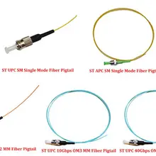 50 штук 1,0 метров ST UPC/APC SM одномодовый мм многомодовый OM1/OM2/OM3/OM4 Волоконно-оптический Пигтейл 0,9 ММ Simplex