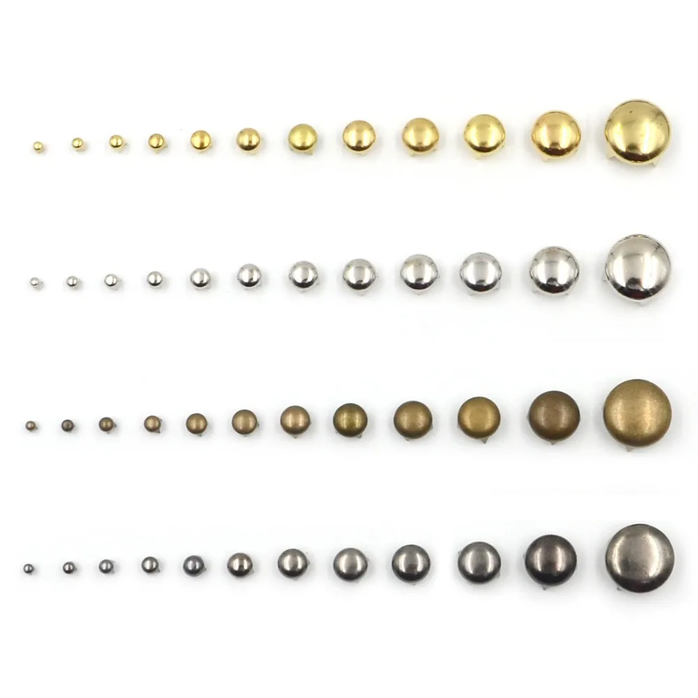 

100pcs 3mm Mix 4 Colors Round Studs Metal Rivets DIY 4 Claws Punk Rock Style Decoration