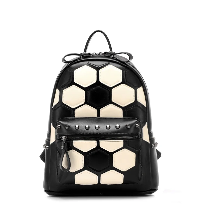 North pack fashion trend shoulder bag female summer 2017 new rivet student bag character Travel Backpack