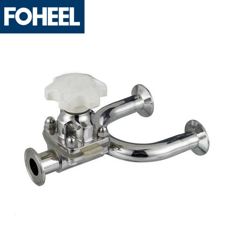 

Hygienic Diaphragm Valve Sterile Diaphragm Valve Vacuum Diaphragm Valve Stainless Steel U-type Three-way Diaphragm Valve