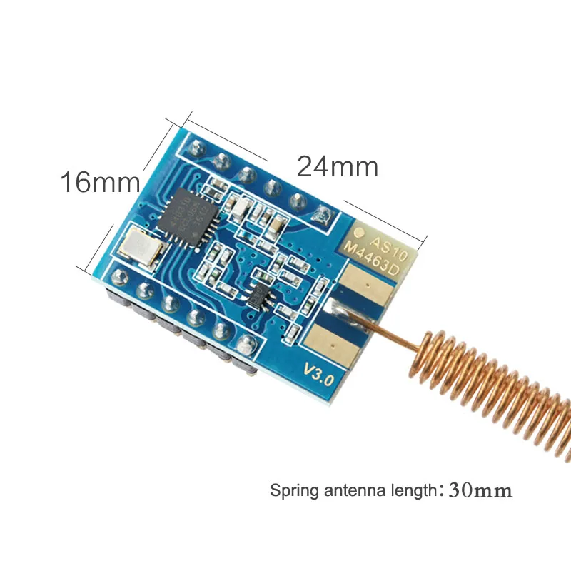 433 МГц беспроводной модуль приемопередатчика данных 2000 м дальние расстояния SI4463 100 мВт беспроводные модули 433 м SPI РЧ модуль пружинная антенна
