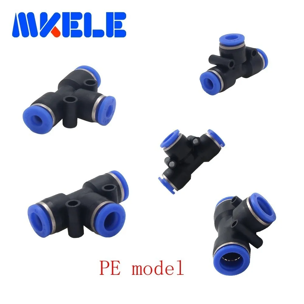 

Penumatic fitting T shaped PE4mm to 16mm hose tube push In air gas fitting quick fittings 1 pcs for free