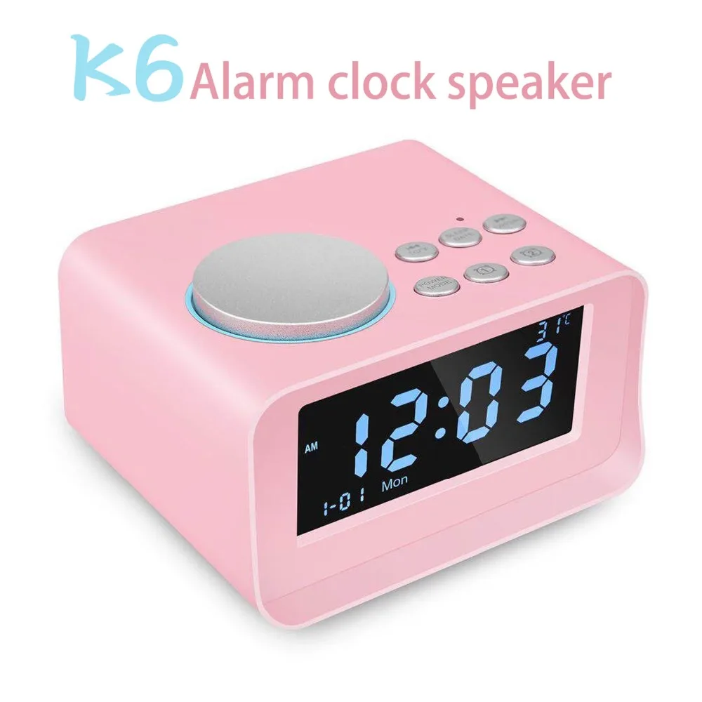

UK/EU/US Plug Multi-function Digital LED Alarm Clock Wireless Bluetooth Speaker Smart LED Night Light Table Lamp Alarm Clocks