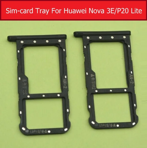 Подлинный лоток для карт Micro SD и SIM Huawei P20 Lite/NOVA 3E ANE-AL00 L21 TL00 LX1 LX2 LX2J LX3 Sim слот памяти |
