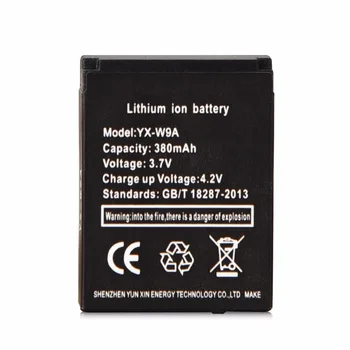 

3.7V 380mAh SmartWatch Rechargeable Battery For DZ09 Backup Bateria For KSW-S6 RYX-NX9 A1 Smart Watch Li-ion polymer Battery