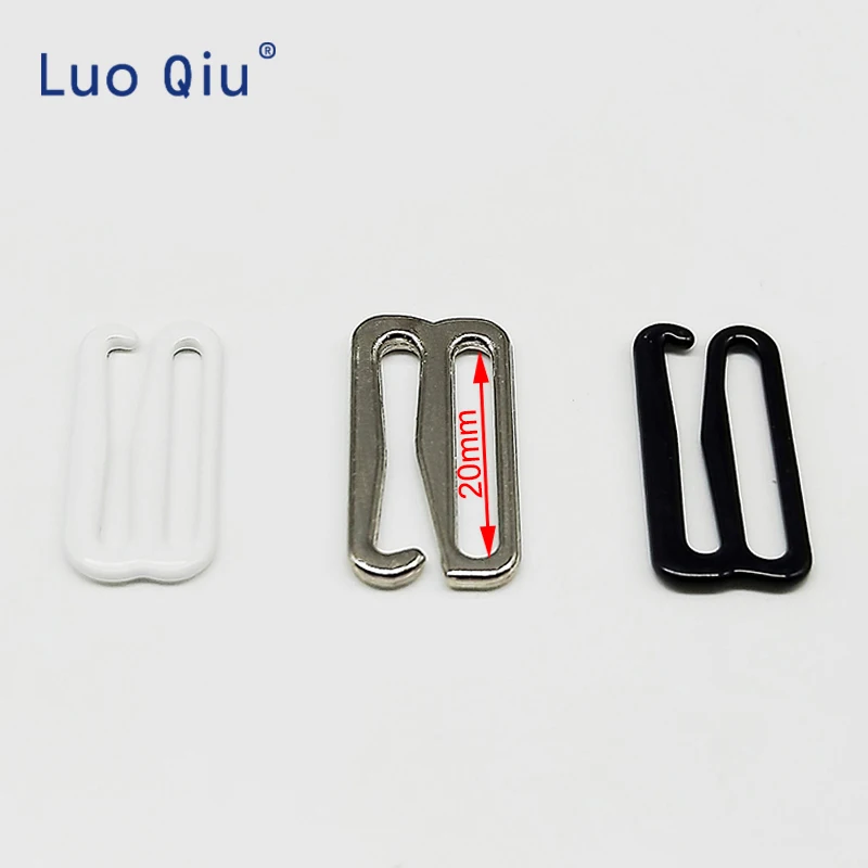 Luo Qiu 20 шт./лот 20 мм Окрашенный черный Тип 9 металлический стержень пряжки-зажимы для нижнего белья аксессуары для регулировки DIY Высокое качество зажимы