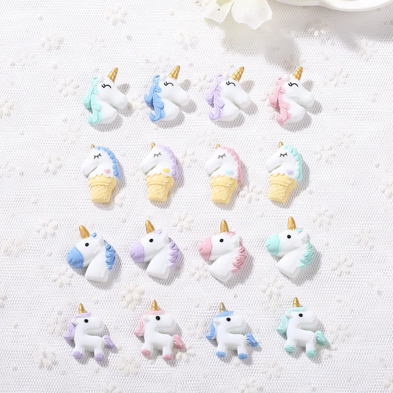 

16pcs Multiple Style Unicorn Horse Charms Pendant Jewelry Fit Necklace Pendant keychain Charms DIY Decoration