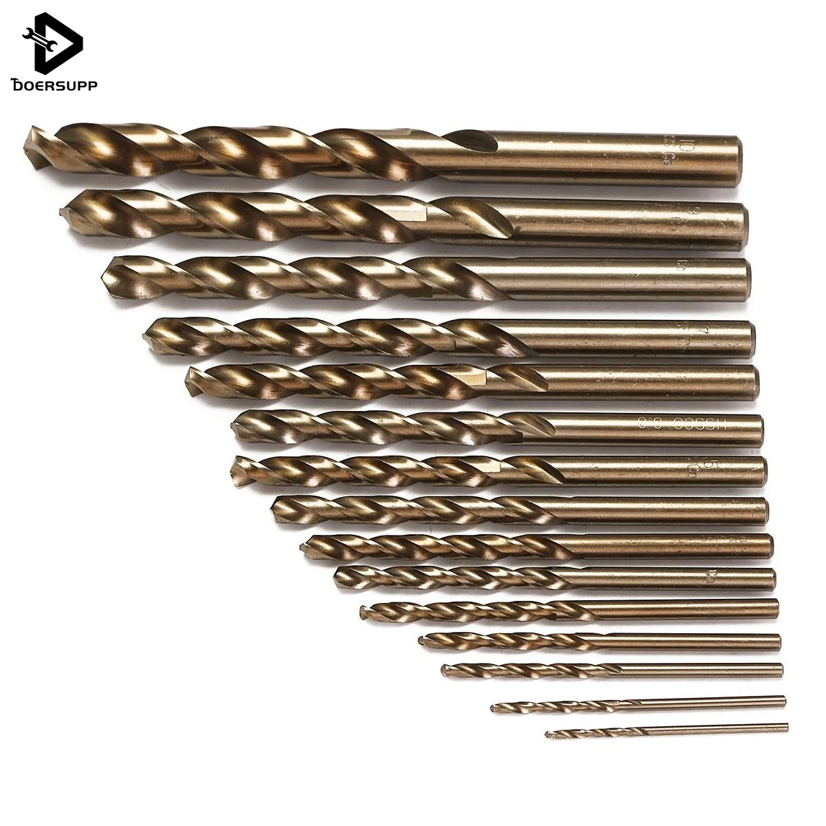 Newest 15pcs Set HSS CO 1 5 10mm High Speed Steel M35 Cobalt Twist Drill Bit