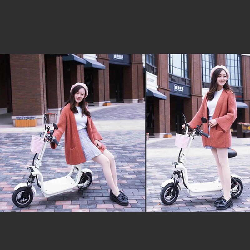 Sale Electric bicycle scooter parent-child adult female small battery car mini step-by-step driving folding electric car 3