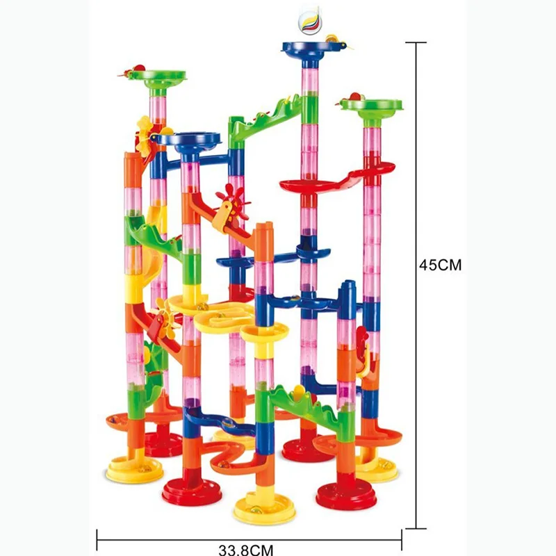 Marble run toypipeline Развивающие детские игры marble Racing Run diy строительные блоки для