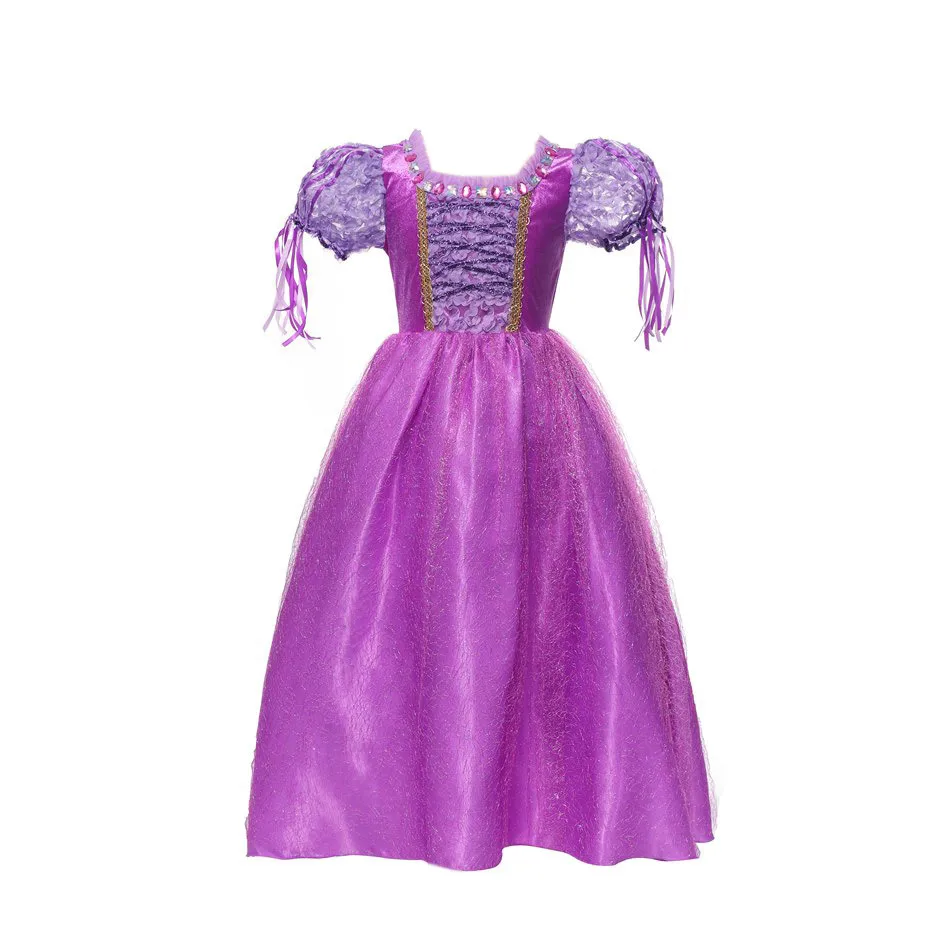 PaMaBa/платье принцессы Рапунцель для маленьких девочек; карнавальный костюм; нарядная детская праздничная одежда; Filles; праздничный наряд; бальное платье; халат - Цвет: Dress Only