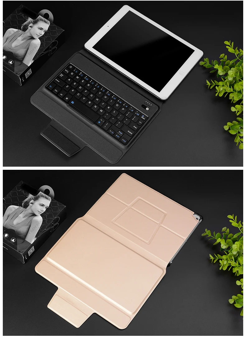 Чехол для iPad 2017 2018 9,7 Вт Bluetooth клавиатура, Kemile Ultra Slim авто сна кожаный чехол подставка для iPad 2018 A1893 A1954