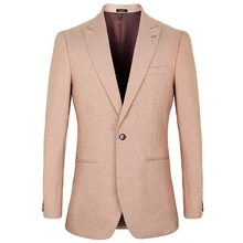 Мужские модные Брендовые однотонные льняные облегающие мужские костюмы с карманами на одной пуговице Terno Masculino