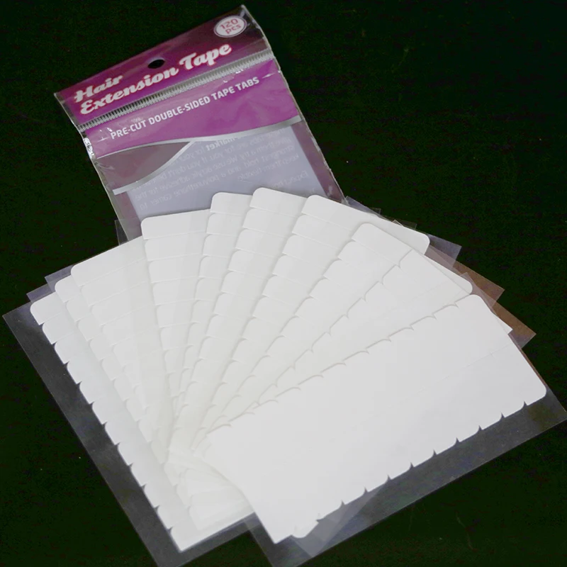 10*12pcs/lot walkerNo Shine Hair Extension Tape Adhesive Bonding Double Sided Tape Waterproof hair extension tape