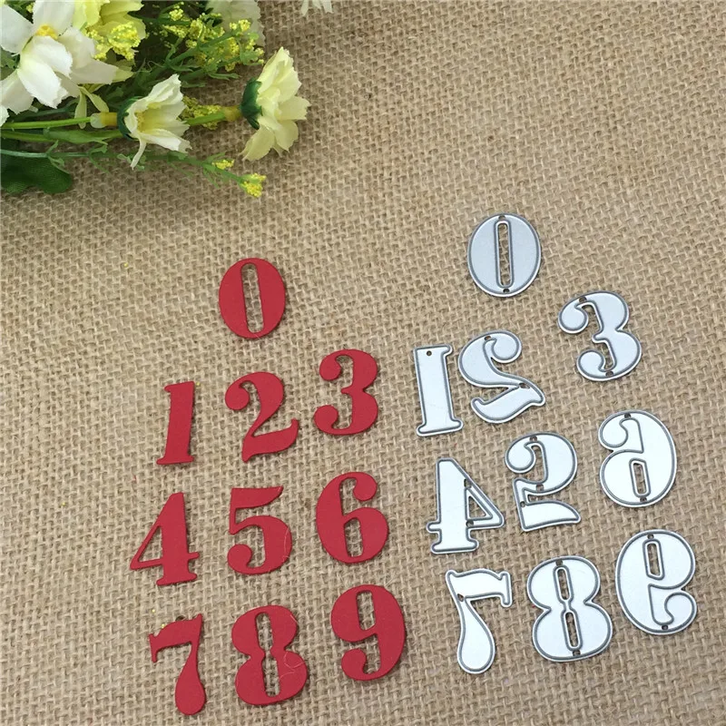 

1 Set 0-9 Numbers Metal Cutting Dies Stencils DIY Embossing Scrapbooking Decorative Paper Card Craft