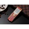 A8 1600mAh Battery Vibration Luxury Metal Body Car Logo Dual Sim Cards Mobile Cell Phone With Leather Case Gift 2