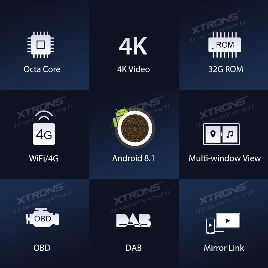 Flash Deal XTRONS 9" Android 8.1 Octa Core 2GB RAM 32GB ROM Car Multimedia Player GPS navigation for Ford focus 2012-2017 TPMS DAB No DVD 1