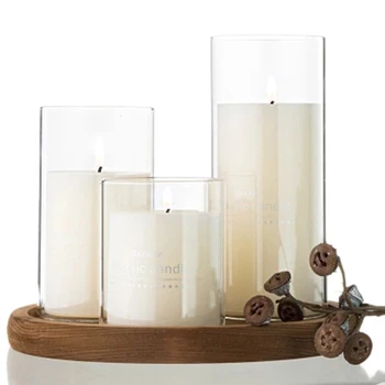 

European Candle Cup Glass Candlestick Romantic Candle Stand Wedding Center Candlestick Bougeoir Candlelight Dinner Moroccan XX