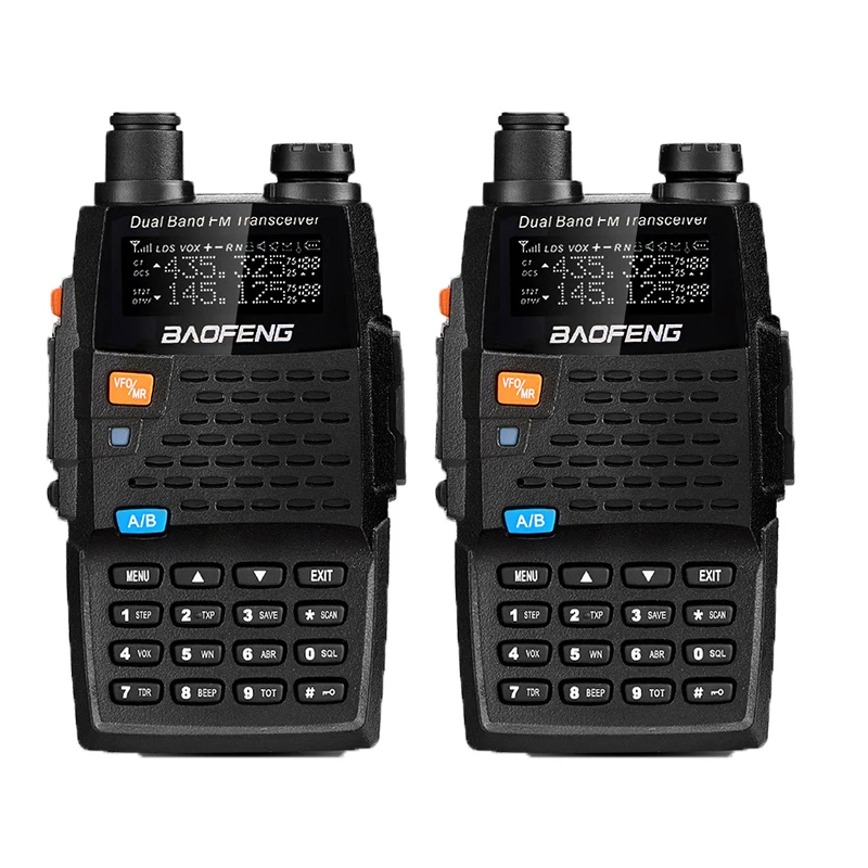

2PCS Baofeng UV-5R 4th Generation Black Knight 136-174/400-520mHZ Two Way Radio Professional FM Transceiver walkie talkies
