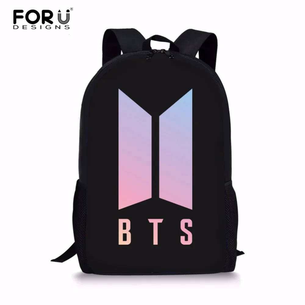 

FORUDESIGNS Kpop BTS Backpacks For Women Super Korean Style Rucksack Fashion Teenage Girls School Bag Mochila 16 inch Book Bag