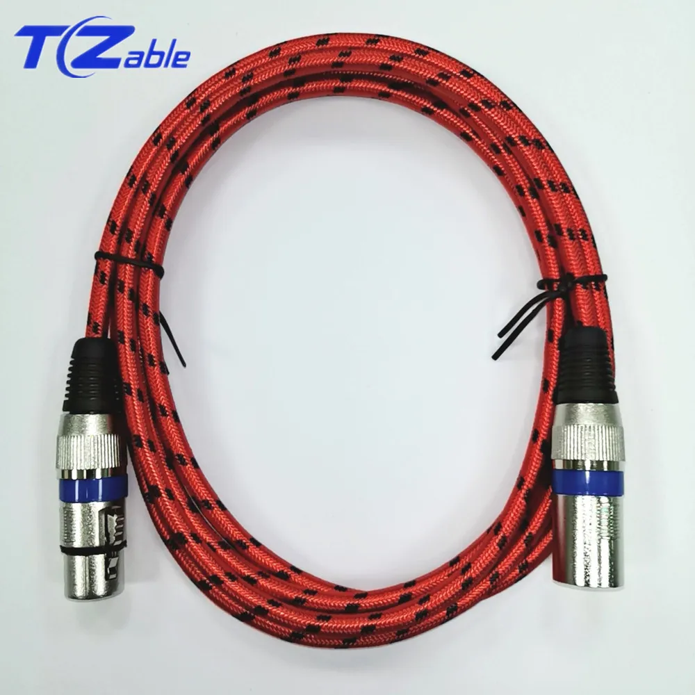 

XLR Conector Cable Male to Female 3Pin OFC Audio Cable Foil+Braided Shielded For Microphone Mixer Amplifiers 2m 3m 5m AUX Cord