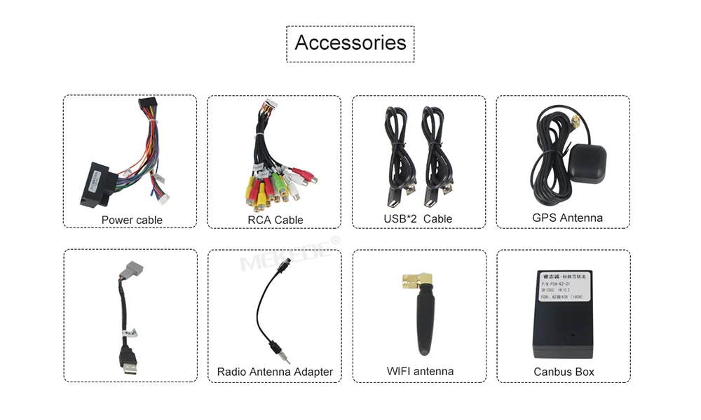 Sale MEKEDE 2 din car dvd player Android 9.1 autoradio multimedia player for PEUGEOT 308 2007-2013,408 2011-2014 with gps navigation 11