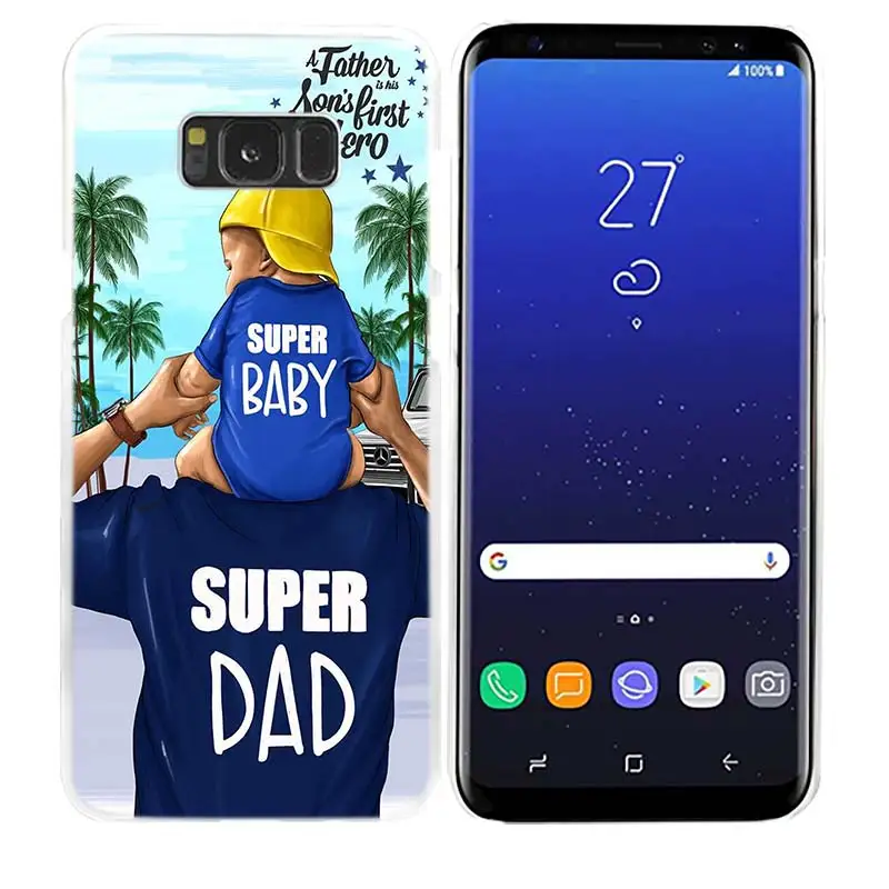 Чехол из поликарбоната для samsung Galaxy M20 M30 M40 M10 S10e S10 S9 S8 Plus S7 Note 8 9 Жесткий чехол для телефона Роскошные коричневые волосы для мамы и дочки - Цвет: 03