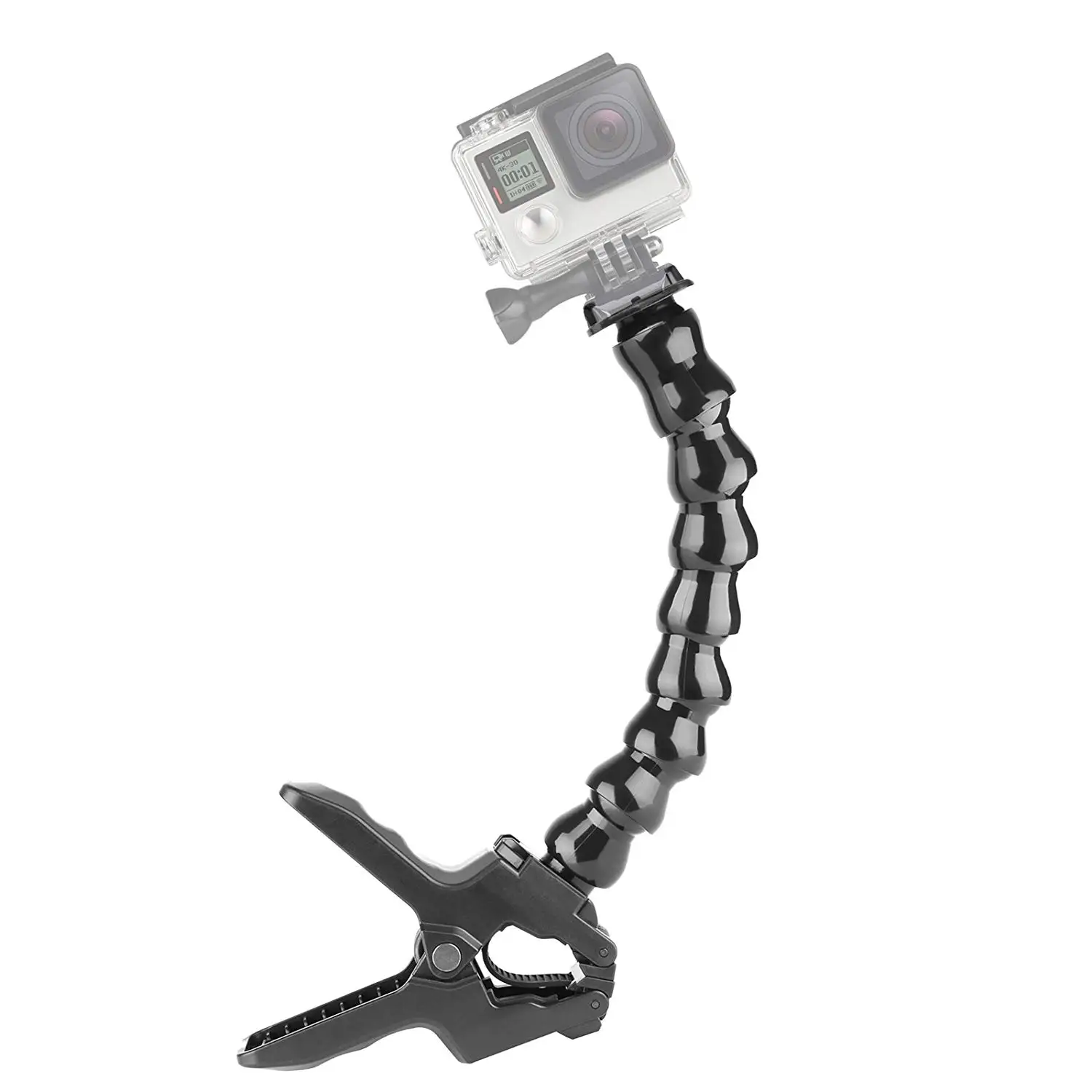 

Professional Jaws Flex Clamp Mount + 8 Joint Adjustable Goose Neck for Gopro Hero/7/6/5/4/3/2/1/SJ4000/SJ5000 action camera
