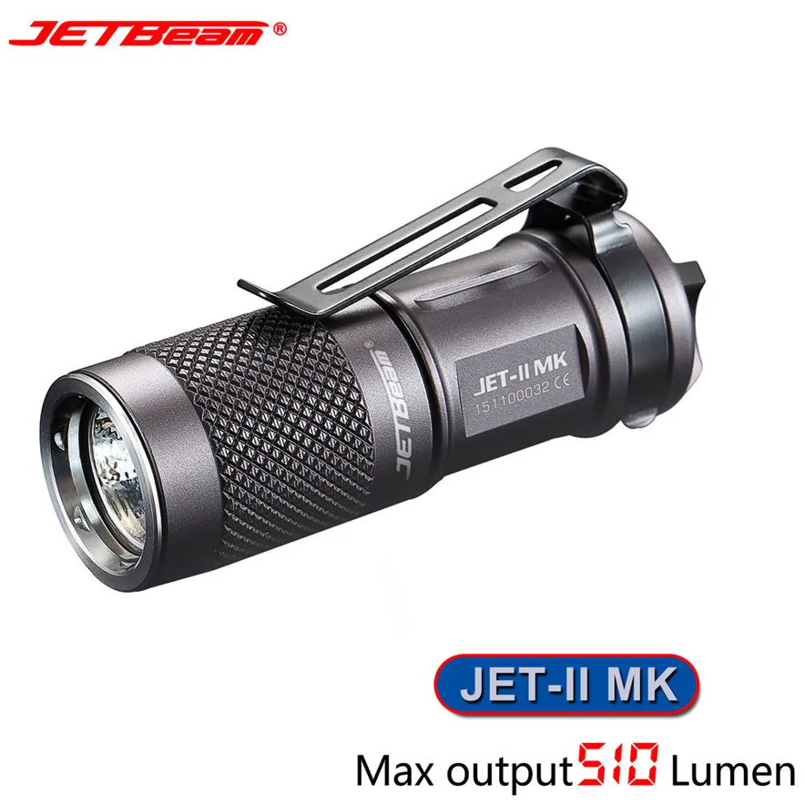 New Portable JETbeam JET II MK Cree XP L HI 510 Lumens Waterproof LED Flashlight L7120