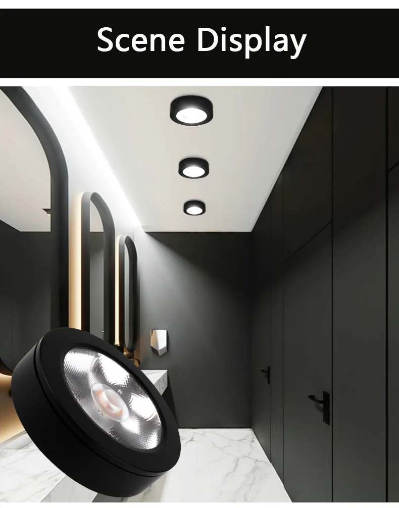 LED downlight Surface Mounted 3W 5W 7w 10W 15W Ceiling Lamps Ultra Thin Driverless led spotlights 220V Ceiling Fixtures Lighting