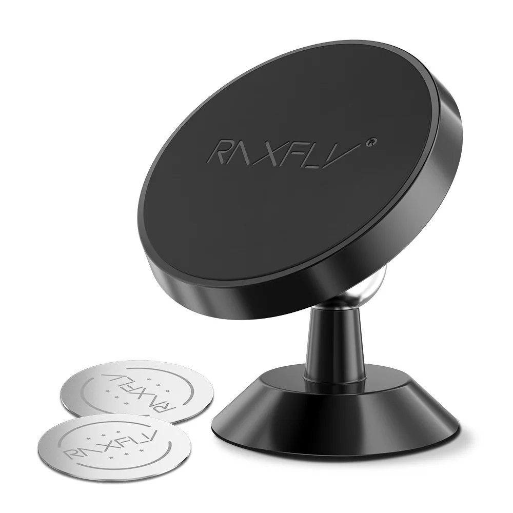 

Magnetic Phone Holder Stand in Car 360 Rotation Center Console Mount Luxury Universal Magnet Car Phone Holder For iPhone X 10